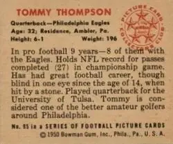 Back of Tommy Thompson