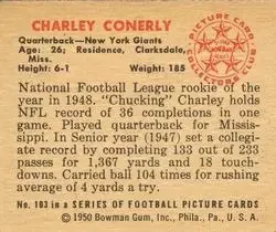 Back of Charley Conerly
