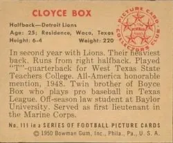 Back of Cloyce Box