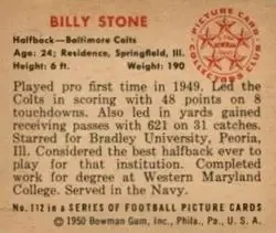 Back of Billy Stone