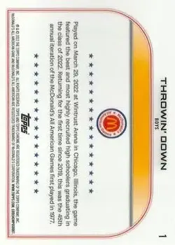 Back of Card #1