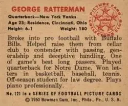 Back of George Ratterman