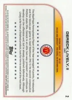 Back of Dereck Lively II