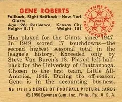 Back of Gene Roberts