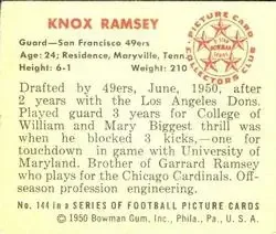 Back of Knox Ramsey