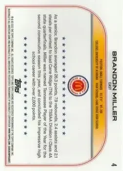 Back of Brandon Miller