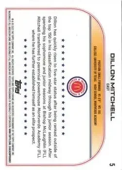 Back of Dillon Mitchell
