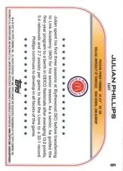 Back of Julian Phillips