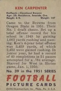 Back of Ken Carpenter