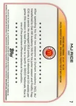 Back of MJ Rice
