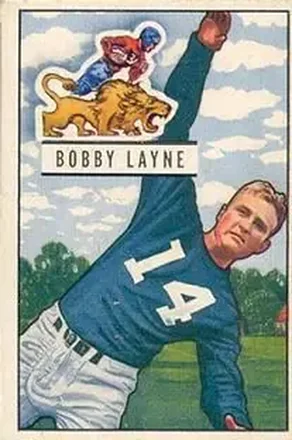 1951 Bowman #102 Bobby Layne