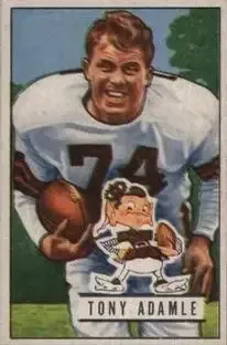 1951 Bowman #110 Tony Adamle