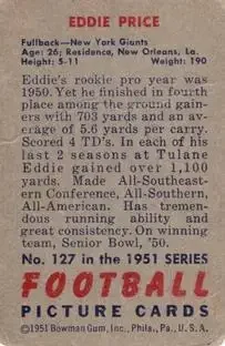 Back of Eddie Price