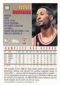 Back of Alonzo Mourning