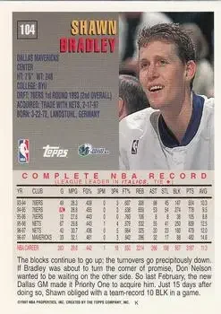 Back of Shawn Bradley