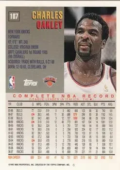 Back of Charles Oakley