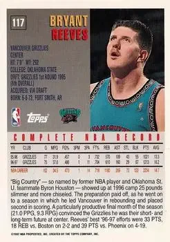Back of Bryant Reeves