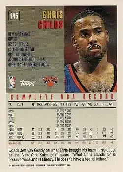 Back of Chris Childs