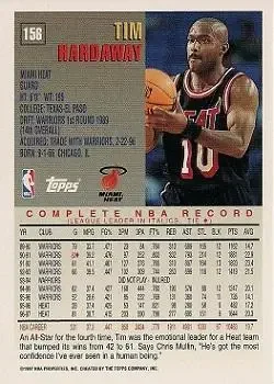 Back of Tim Hardaway