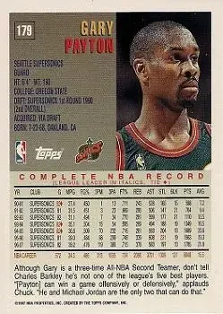Back of Gary Payton