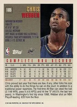 Back of Chris Webber