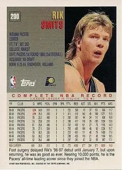 Back of Rik Smits