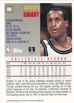 Back of Brevin Knight