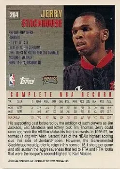 Back of Jerry Stackhouse