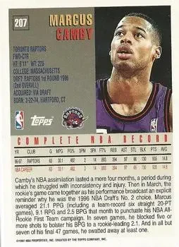 Back of Marcus Camby