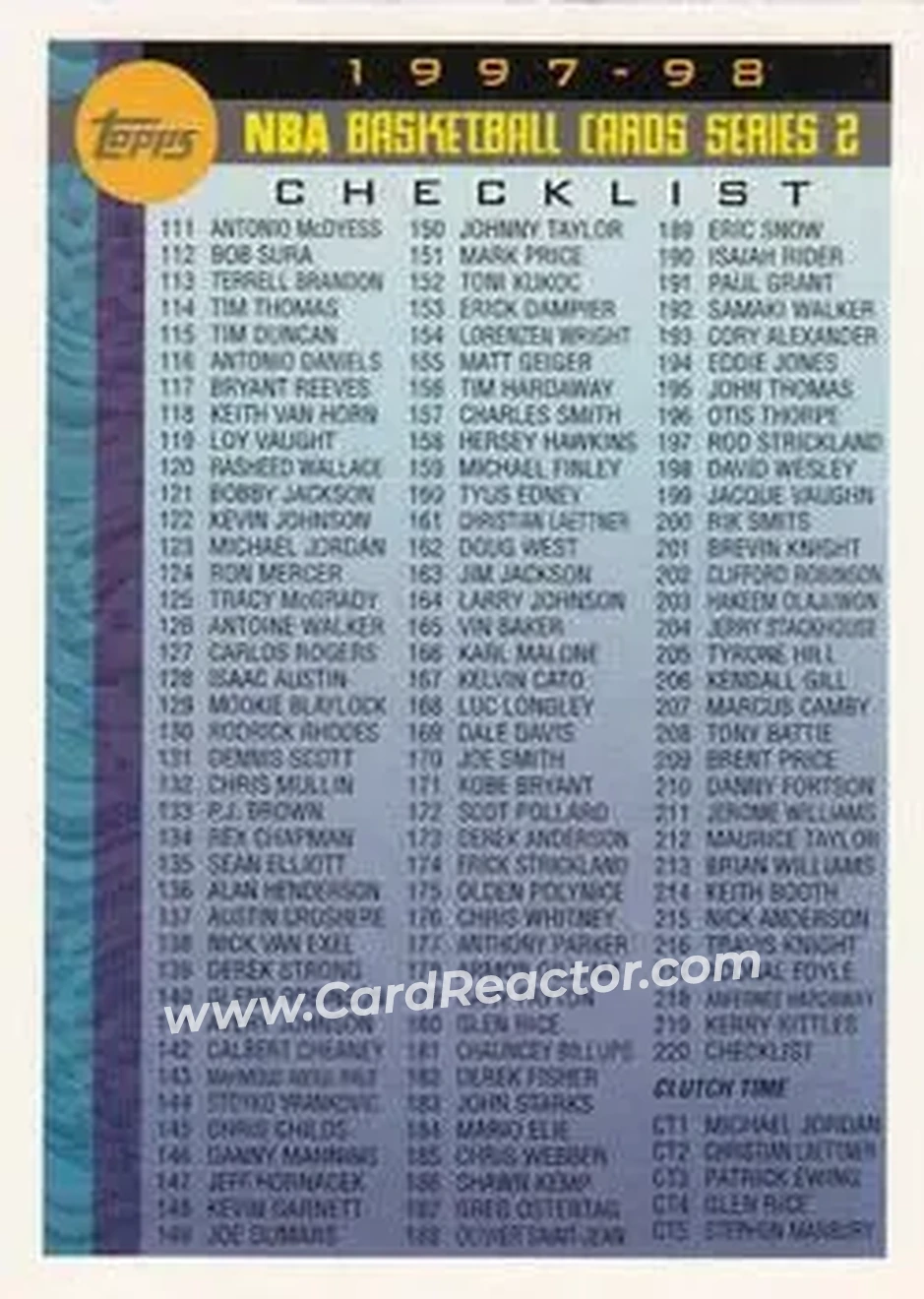 Front of Card #220