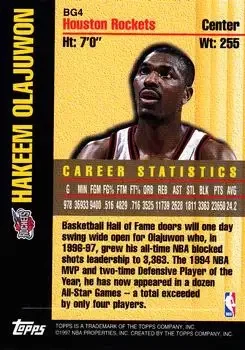 Back of Hakeem Olajuwon