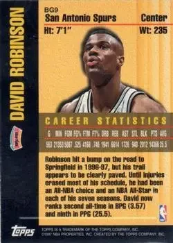 Back of David Robinson
