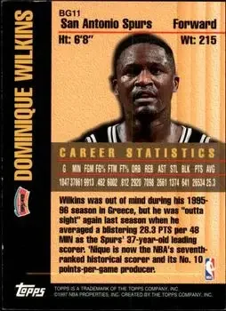 Back of Dominique Wilkins
