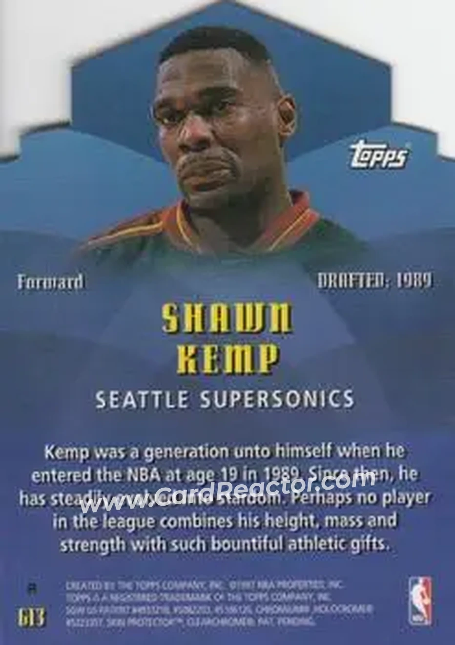 Back of Shawn Kemp