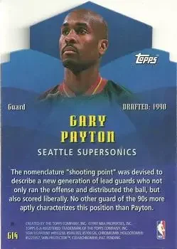 Back of Gary Payton