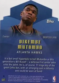 Back of Dikembe Mutombo