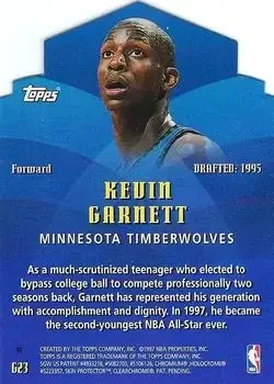 Back of Kevin Garnett