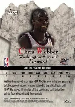 Back of Chris Webber