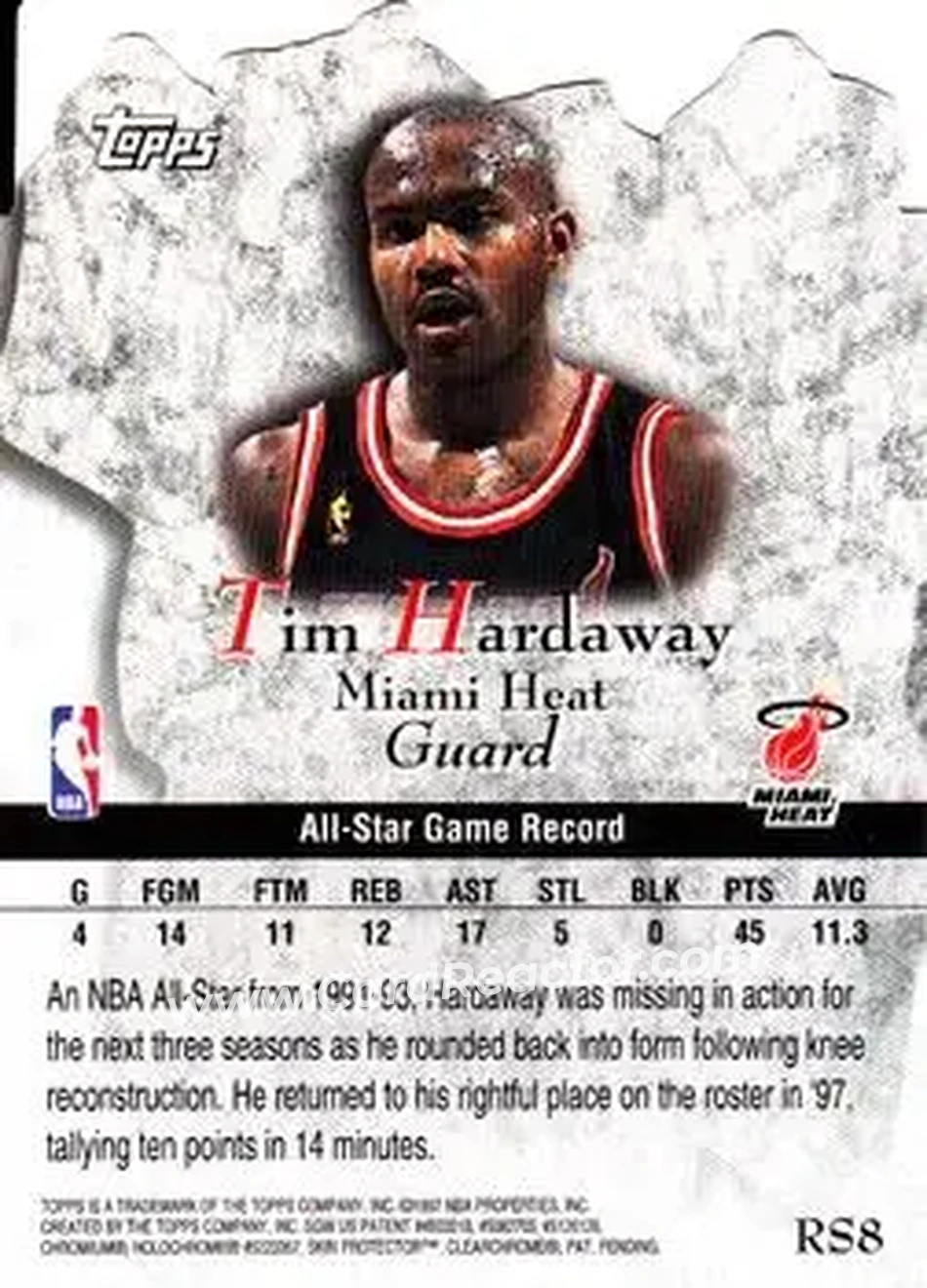 Back of Tim Hardaway
