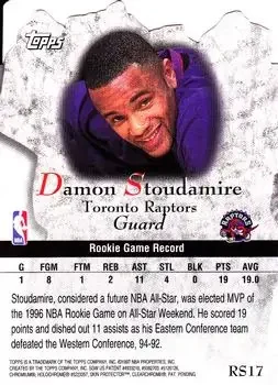 Back of Damon Stoudamire