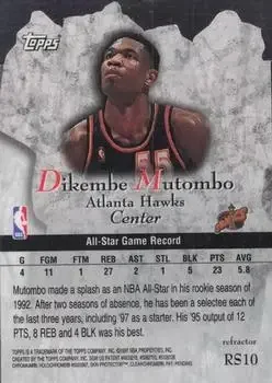 Back of Dikembe Mutombo