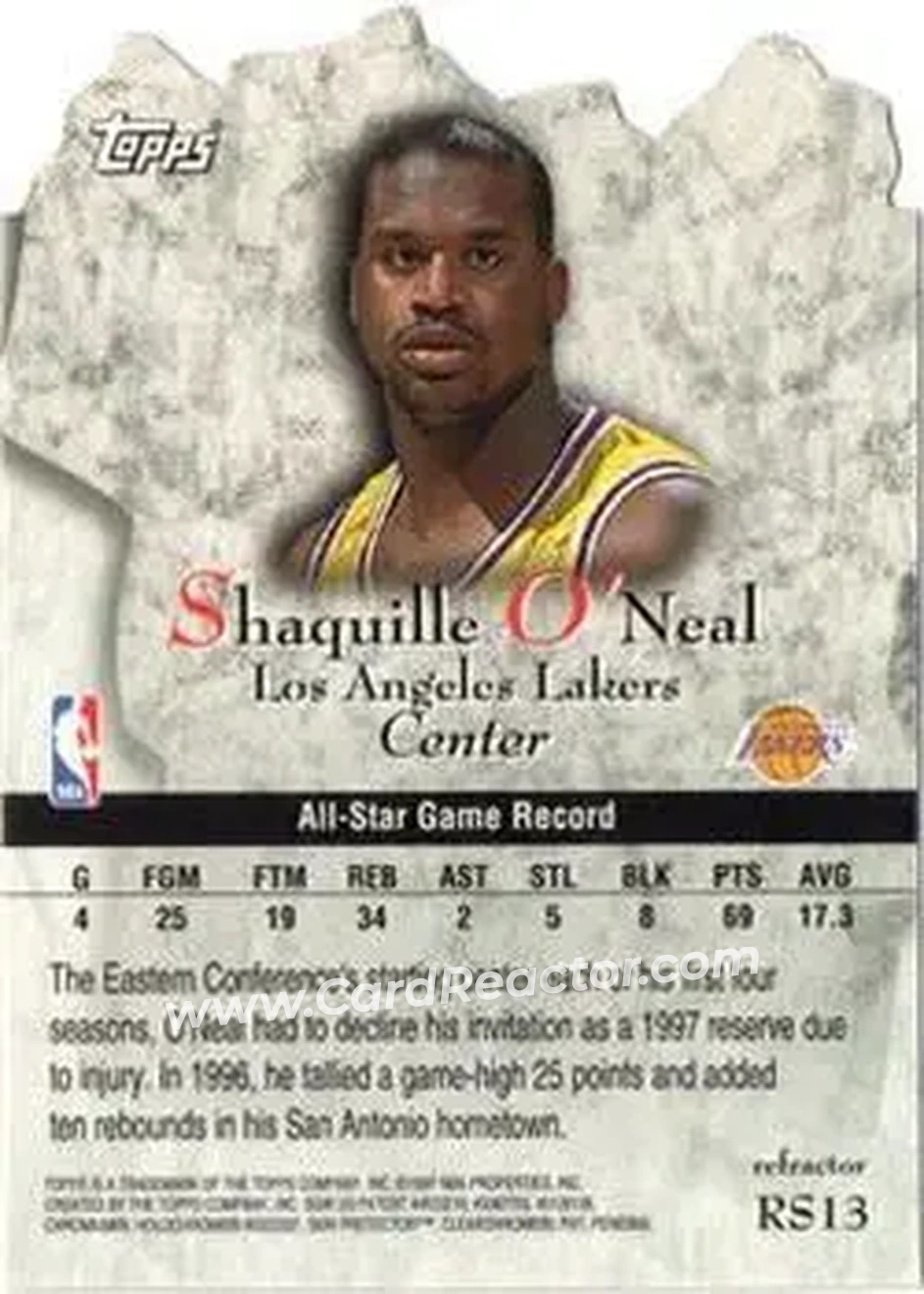 Back of Shaquille O'Neal