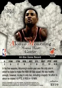 Back of Alonzo Mourning