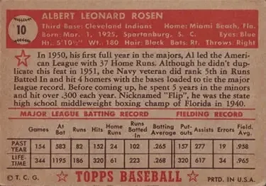 Back of Al "Flip" Rosen