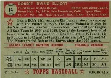 Back of Bob Elliott