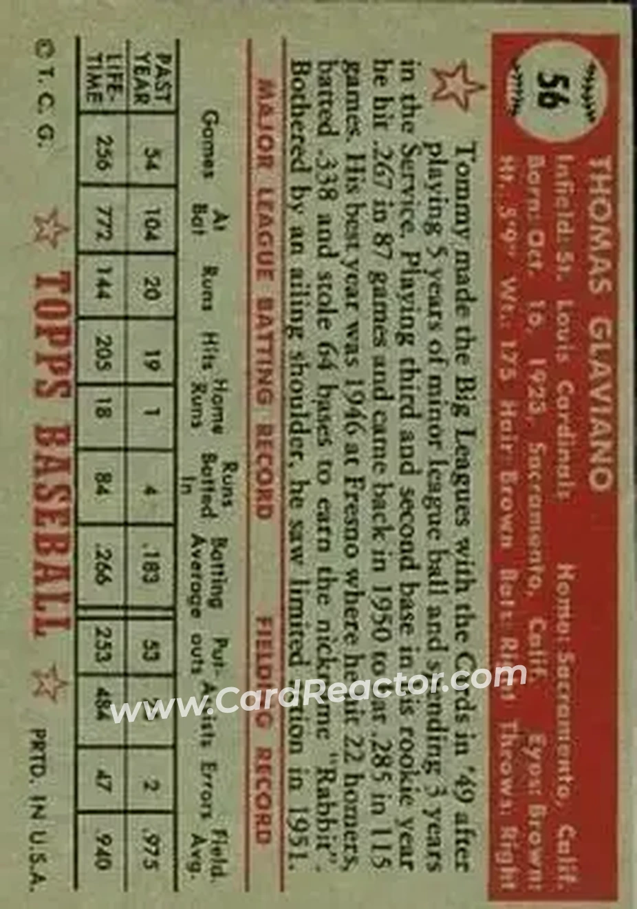 Back of Tommy Glaviano