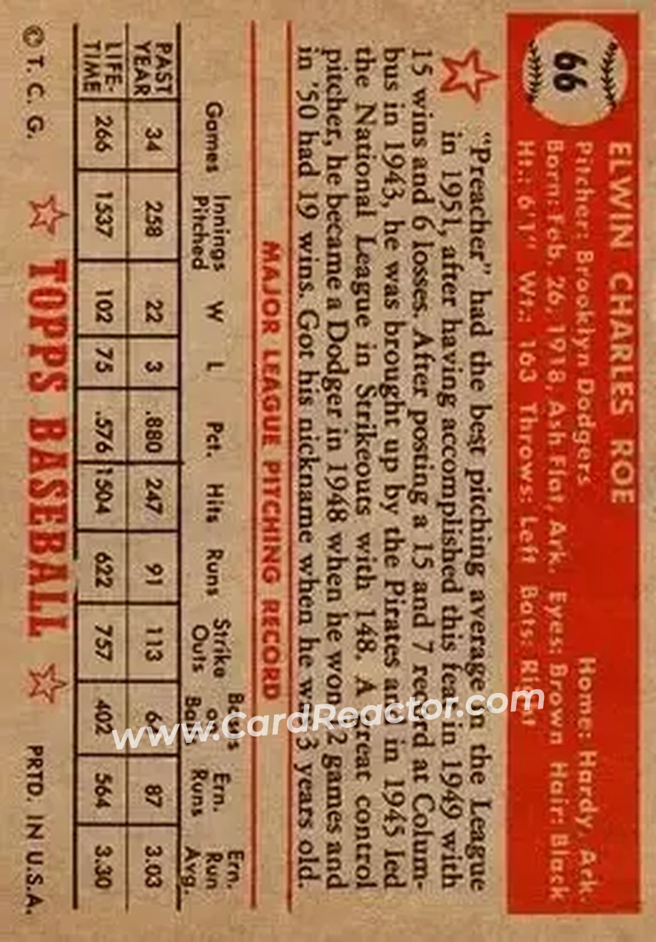 Back of Elwin Roe