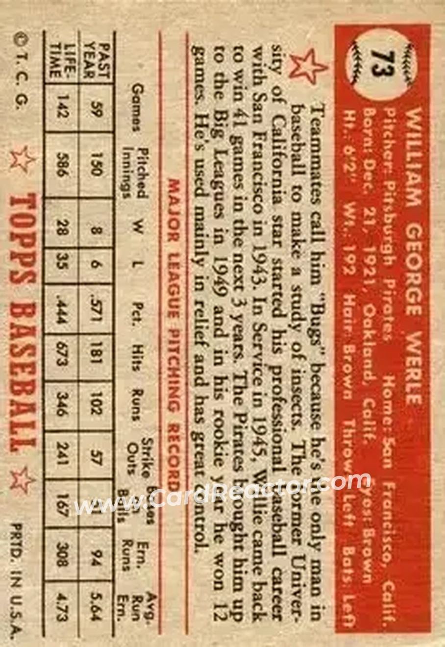 Back of Bill Werle