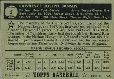 Back of Larry Jansen