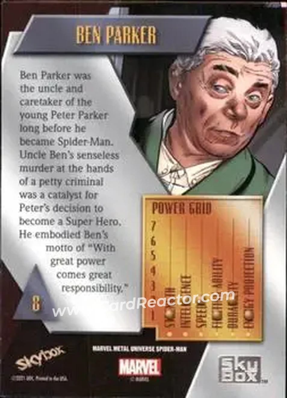 Back of Ben Parker